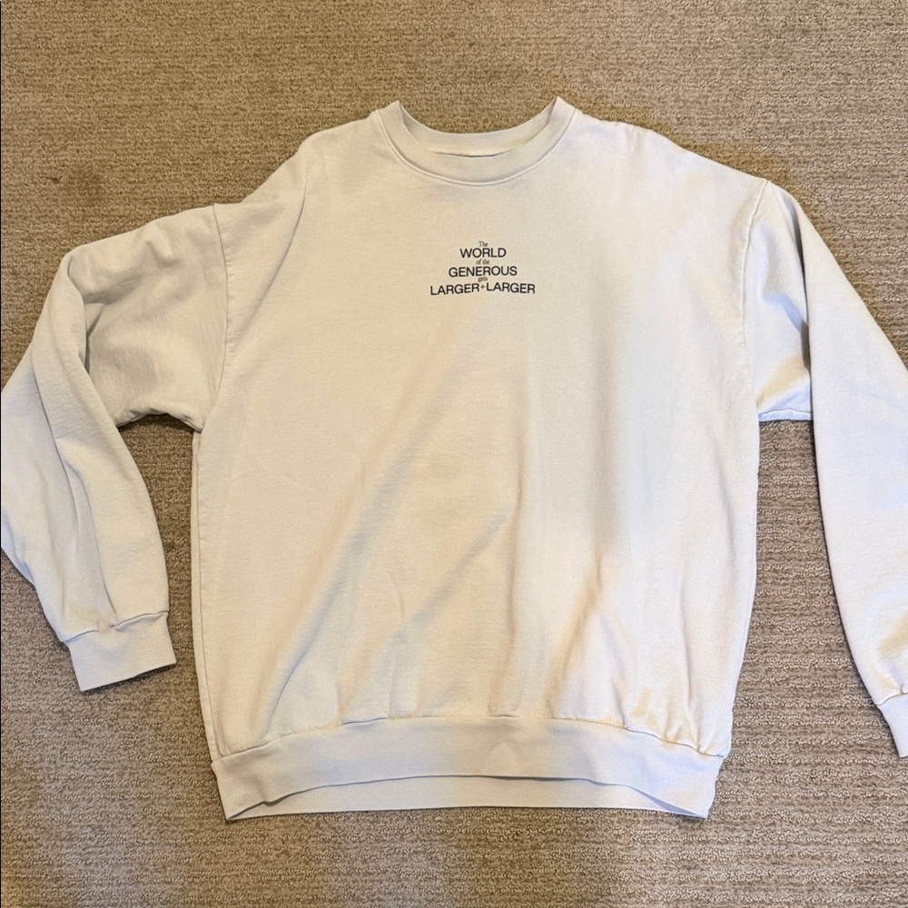 Los Angeles Apparel Cream Crewneck Sweatshirt - Generosity size XL